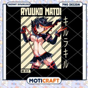 Ryuuko Matoi PNG Download in Stylish Anime Design Format