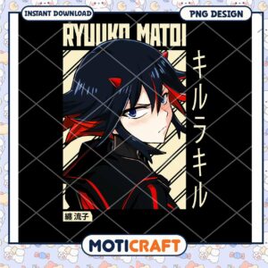 Ryuuko Matoi PNG Instant Download Anime Artwork Design