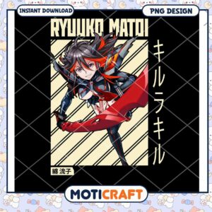 Ryuko Matoi PNG Design Anime Kill La Kill