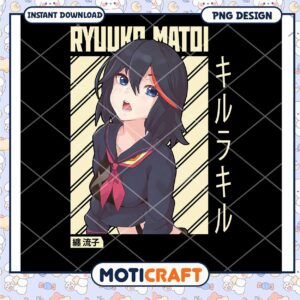 Ryuko Matoi PNG Anime Girl Sublimation Design