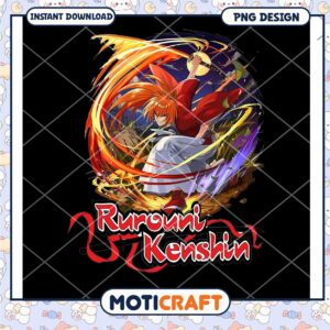Rurouni Kenshin PNG Design Instant Download Anime Artwork