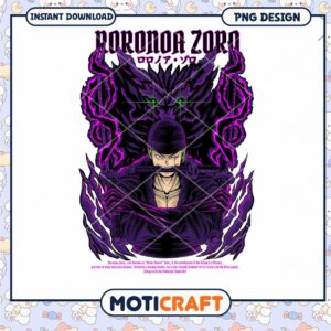 Roronoa Zoro PNG Design Instant Download for Fans and Collectors
