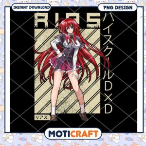 Rias Gremory DxD Anime PNG Design