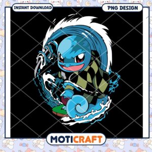 Pokemon Surfing PNG Design Instant Download