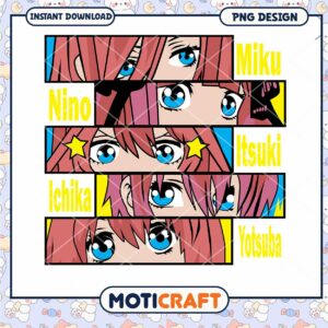 PNG Anime Girls Eyes Miku Nino Itsuki Ichika Yotsuba