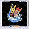 Pikachu Surfing PNG Design