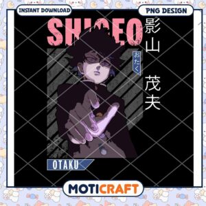 Otaku Shigeo PNG Download Cool Anime Graphic Design Art