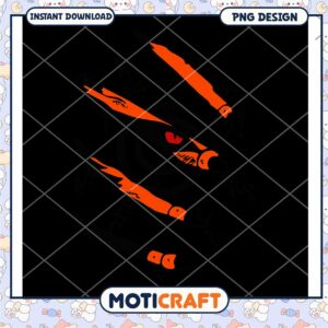 Orange Claw Mark PNG Design Instant Download
