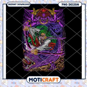 Option 1 (Focus on character) Roronoa Zoro PNG Design - Anime Artwork