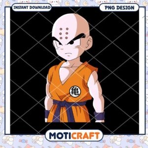 Option 1 (Focus on character)  Tien Shinhan PNG Design Download
