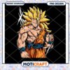 Option 1 (Focus on character) Super Saiyan Goku PNG Design Instant Download