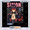 Option 1 (Focus on character) Simon Anime PNG Design Instant Download