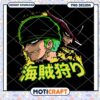 One Piece Zoro PNG Design