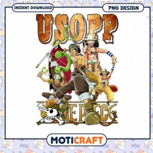 One Piece Usopp PNG Sublimation Design