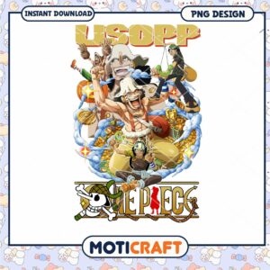 One Piece Usopp PNG Design Instant Download