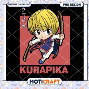 Kurapika PNG Design Anime Chibi Instant Download