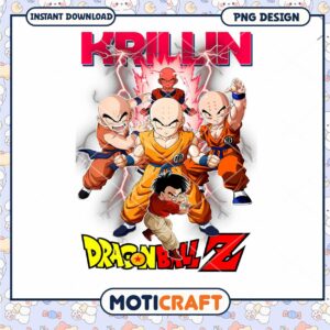 Krillin Dragon Ball Z PNG Sublimation
