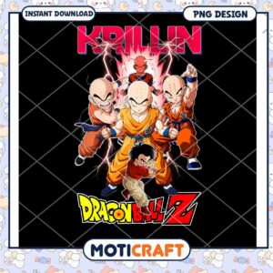 Krillin Dragon Ball Z PNG Sublimation Design