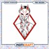 Kitsune Mask Girl PNG Design Instant Download