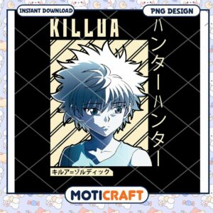 Killua Zoldyck PNG Design Instant Download