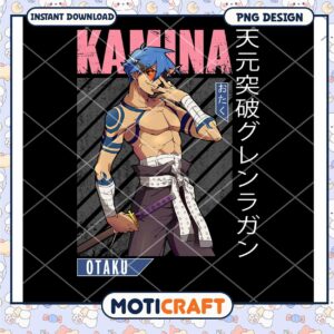 Kawina Anime PNG Design Instant Download