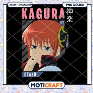 Kagura Anime PNG Sublimation Design