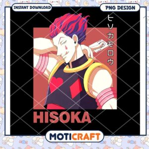 Hisoka PNG Design Instant Download