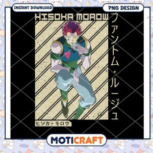 Hisoka Morrow PNG Retro Anime Design