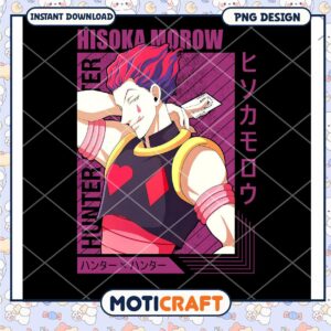 Hisoka Morow PNG Design Instant Download for Anime Lovers