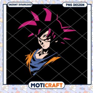 Goku PNG Design, Instant Download
