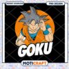Goku PNG Design for Instant Download Anime Art Decor