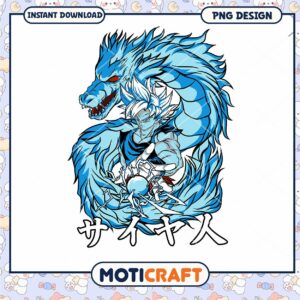 Goku Dragon PNG Sublimation Design