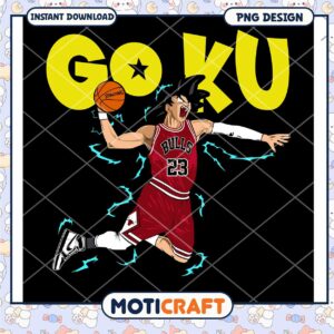 Goku Bulls Basketball PNG Design