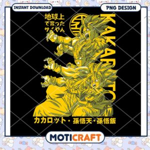 Goku & Sons Dragon Ball Z PNG Design