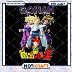 Gohan Dragon Ball Z PNG Sublimation