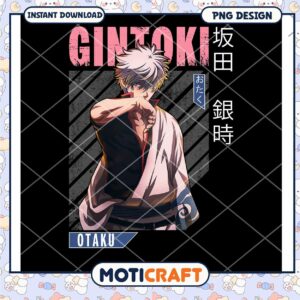 Gintoki Sakata PNG Design Anime Art