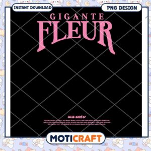 Gigante Fleur PNG Design Instant Download for Creative Projects