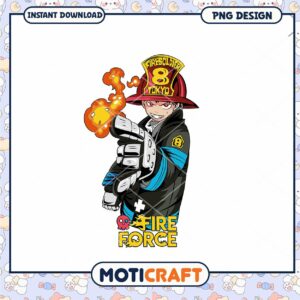 Fire Force Anime PNG Design Instant Download