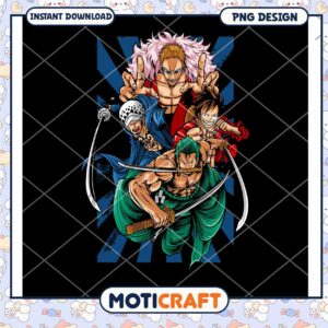 Epic Anime Character PNG Design Instant Download Art Print