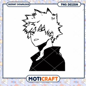 Dynamic Anime Character PNG Design for Instant Download