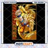 Dragon Ball Z Super Saiyan Art Print Downloadable PNG Design