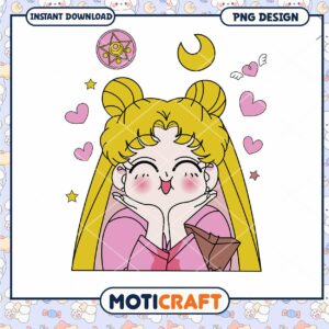 Cute Sailor Moon PNG Instant Download