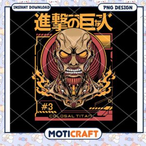 Colossal Titan PNG Design Download