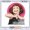 Cheerful Ochaco Uraraka PNG Design for Instant Download