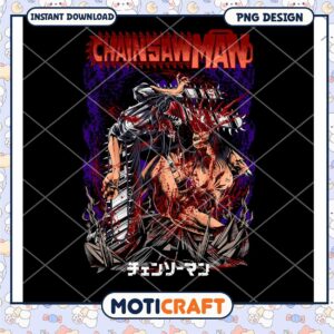 Chainsaw Man PNG Design Instant Download