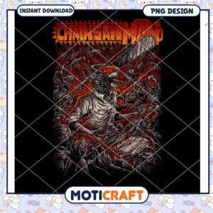 Chainsaw Man Graphic PNG Art for Instant Download Design