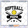 Softball Papa SVG Cut File