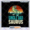 Single Dadsaurus SVG Retro Dinosaur Design