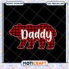 Red Plaid Bear Daddy SVG Cut File 1 Red Plaid Bear Daddy SVG Cut File