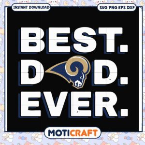Rams Dad SVG Best Dad Ever Design